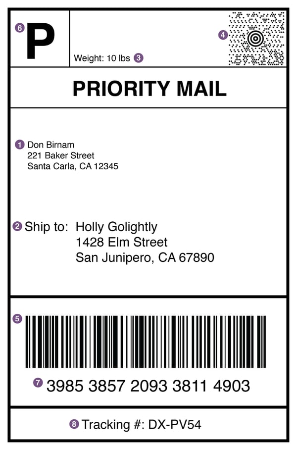 Printable Shipping Label Design